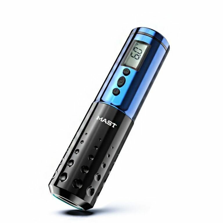 Беспроводная машинка для тату и перманентного макияжа, татуажа MAST Lancer Wireless Stroke 3.5mm Blue — фото 1