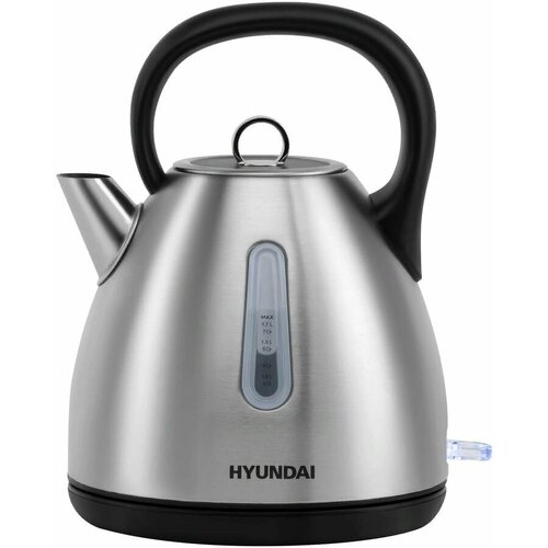 Чайник электрический HYUNDAI HYK-S3602, 2000Вт, серебристый и черный