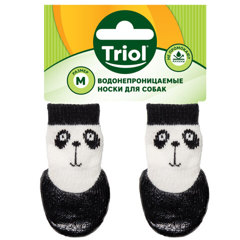 Triol носки для собак с водостойким покрытием "Панда", размер M - фотография № 1