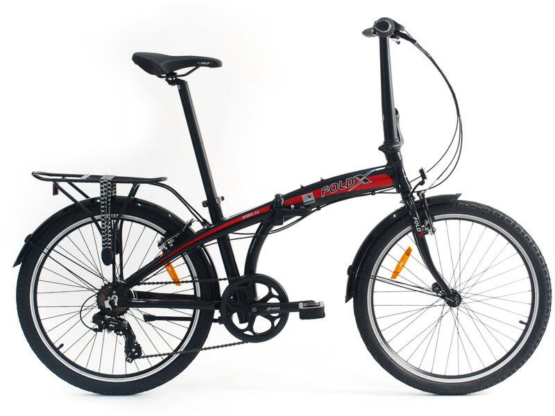 Складной велосипед Foldx FoldX Sports 24 7sp, год 2023, цвет Черный