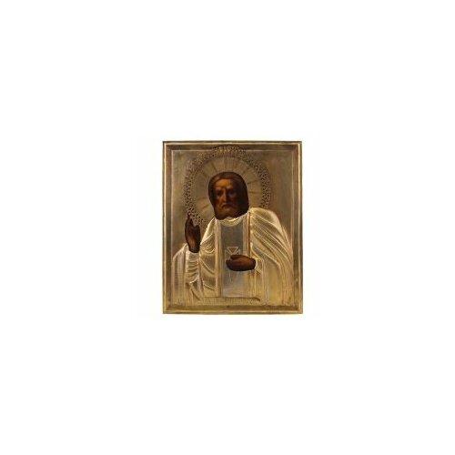 икона в окладе серафим саровский 15х18 5 19 век Икона в окладе Серафим Саровский 14х18 #152203