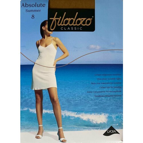 Колготки Filodoro Classic Absolute Summer, 8 den, размер 3, коричневый