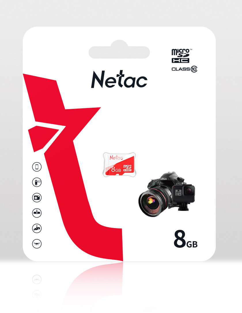 Карта памяти microSD 8 ГБ Netac Class 10 P500 Eco ( NT02P500ECO-008G-S )