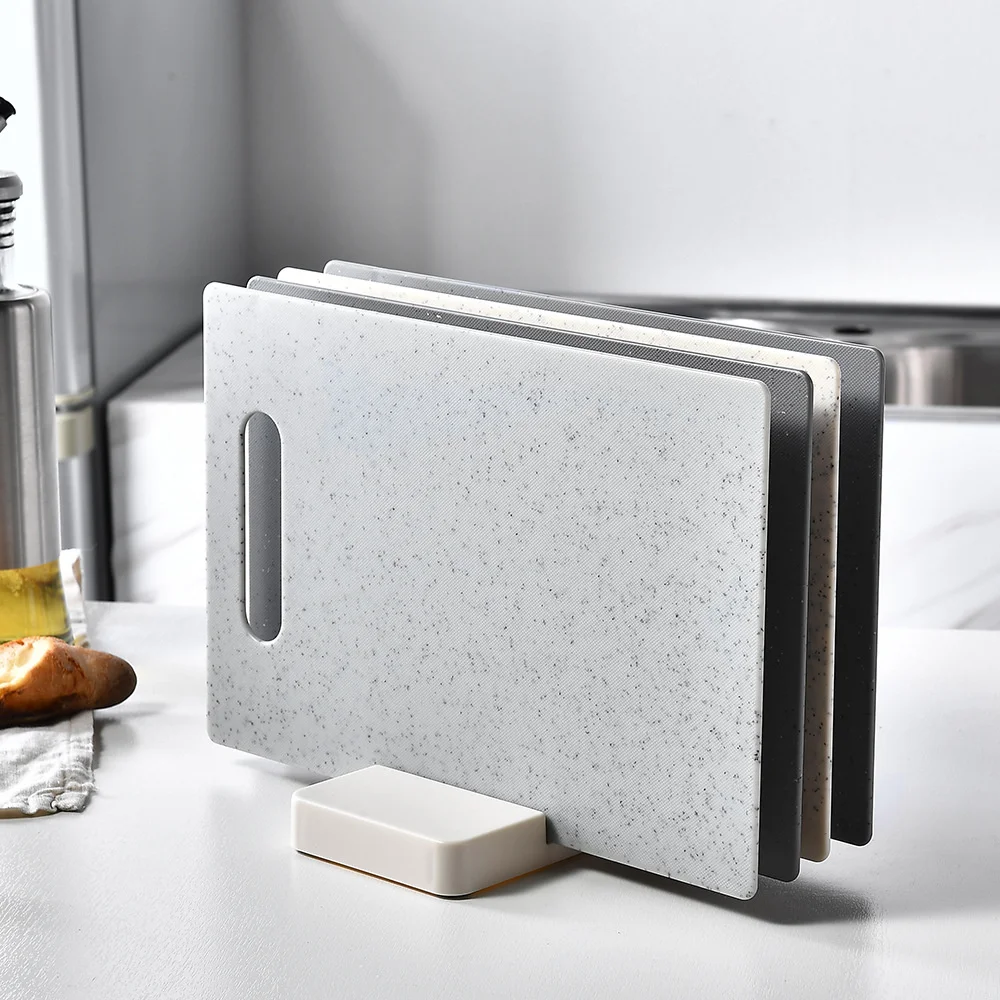 фото Доска разделочная набор 4 шт Ridberg 28.3х18.5 см, пластик, с подставкой