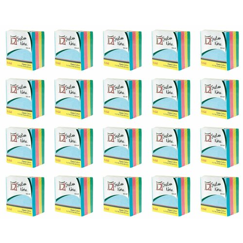 Eagle Блок самоклеящийся 75х75 мм 400 листов, 4 цвета пастель, 20штук