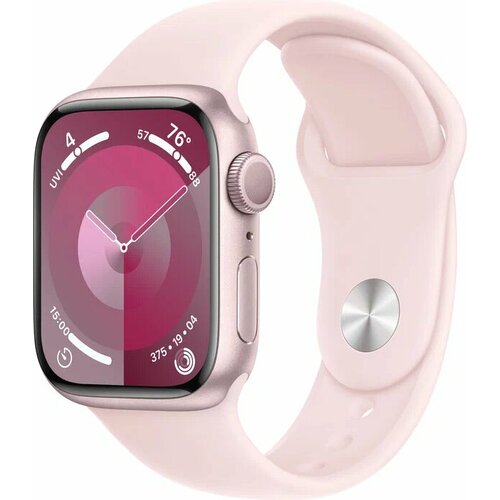 умные часы apple watch series se gen 2 44 мм aluminium case gps midnight sport band s m Умные часы Apple Watch Series 9 45 мм Aluminium Case GPS, Pink/Light Pink Sport Band