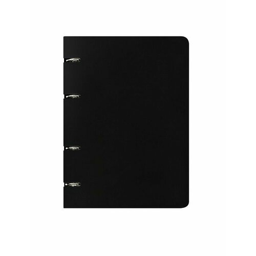 фото Inформат тетрадь черная а5, в клетку со сменным блоком на кольцах в пластиковой обложке, 80 листов, 1 шт informat