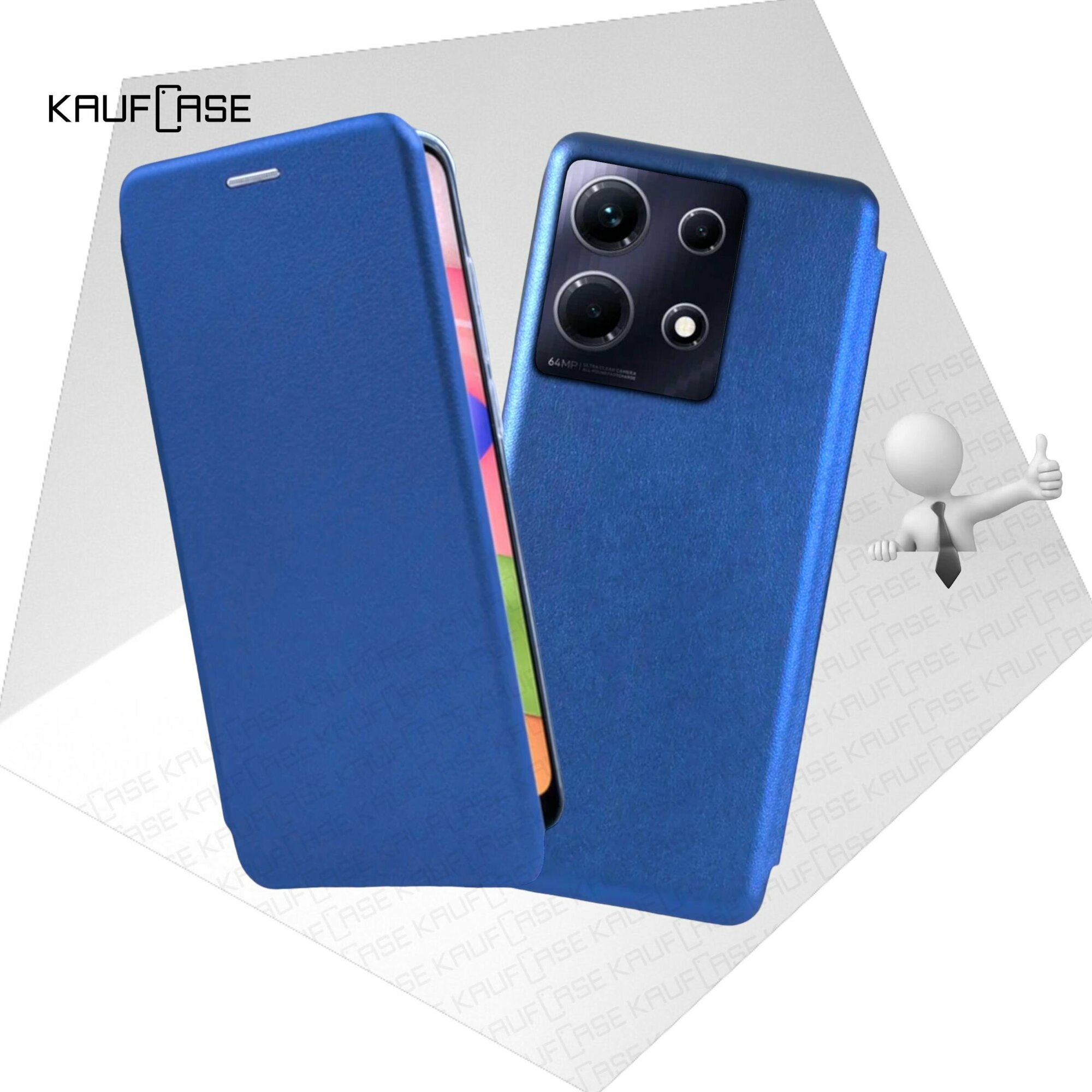 Чехол книжка KaufCase для телефона Infinix Note 30 (X6833B) (6.78") черный. Трансфомер