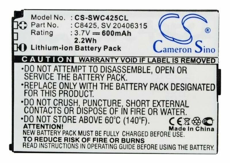 Аккумулятор для Swissvoice C8425, SV 20406315, Swissvoice eSense, eSense Coloe E, SV 20406288 - CS-SWC425CL от компании Cameron Sino — фото 5