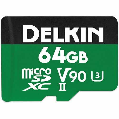 Карта памяти DELKIN POWER microSD 2000X UHS-II V90 (300/250MB/s) 64GB карта памяти delkin devices power sdhc 32gb 2000x uhs ii v90