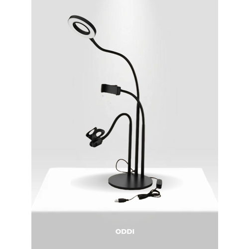 Кольцевая led лампа светодиодная настольная со штативом и микрофоном кольцевая лампа со штативом 33 см