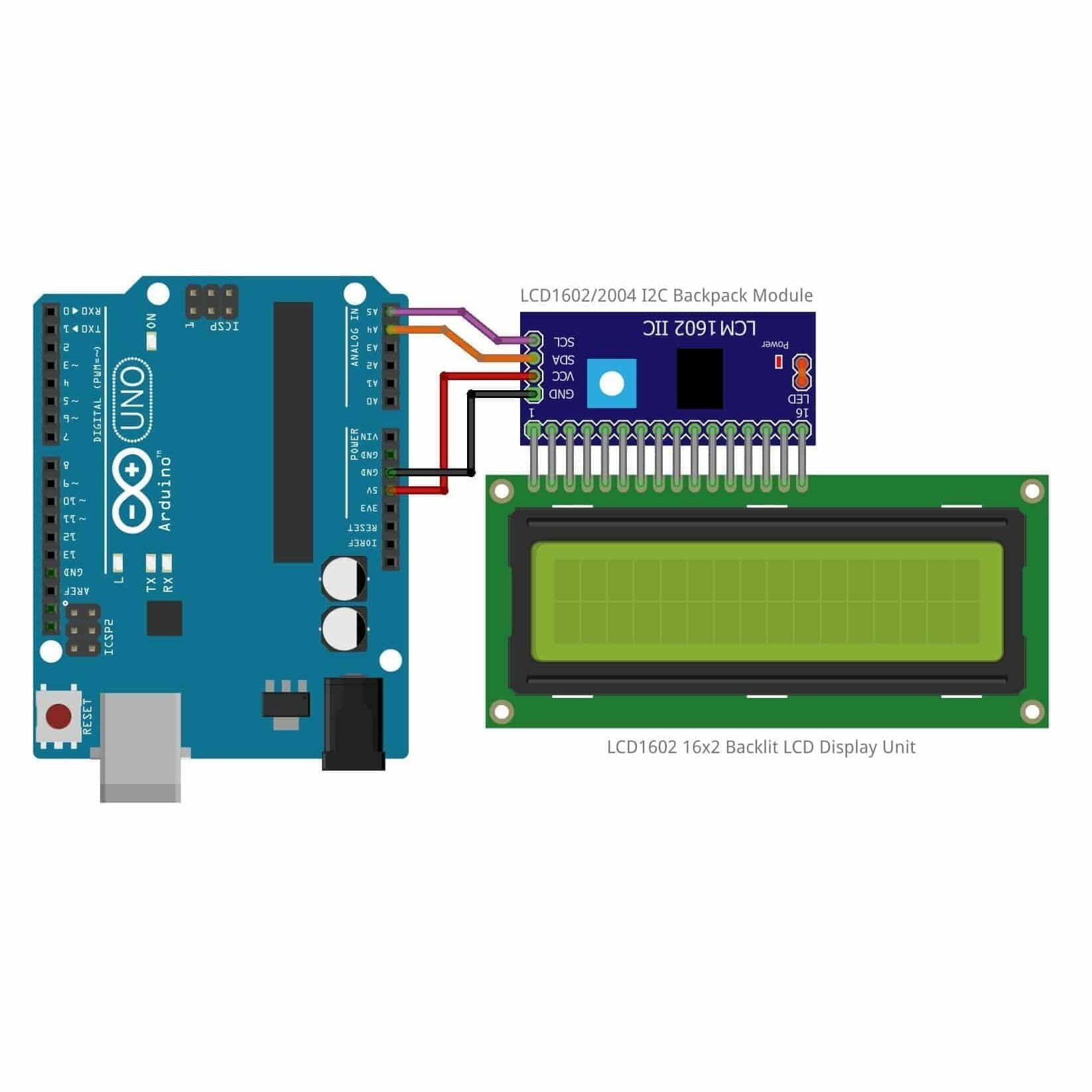 Преобразователь интерфейса LCD в I2C(IIC) для дисплеев LCD1602, LCD1604, LCD2004 — фото 1