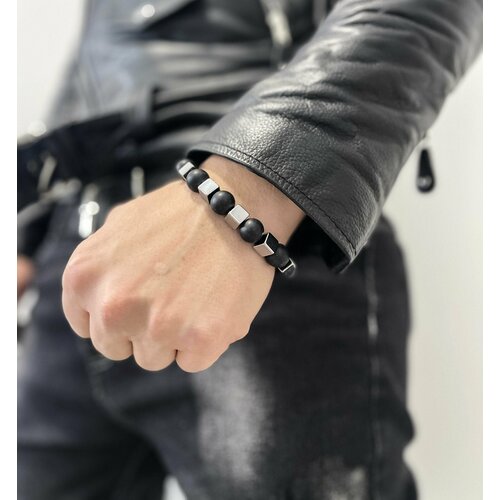 фото Браслет, 1 шт., размер 21.5 см, черный нет бренда