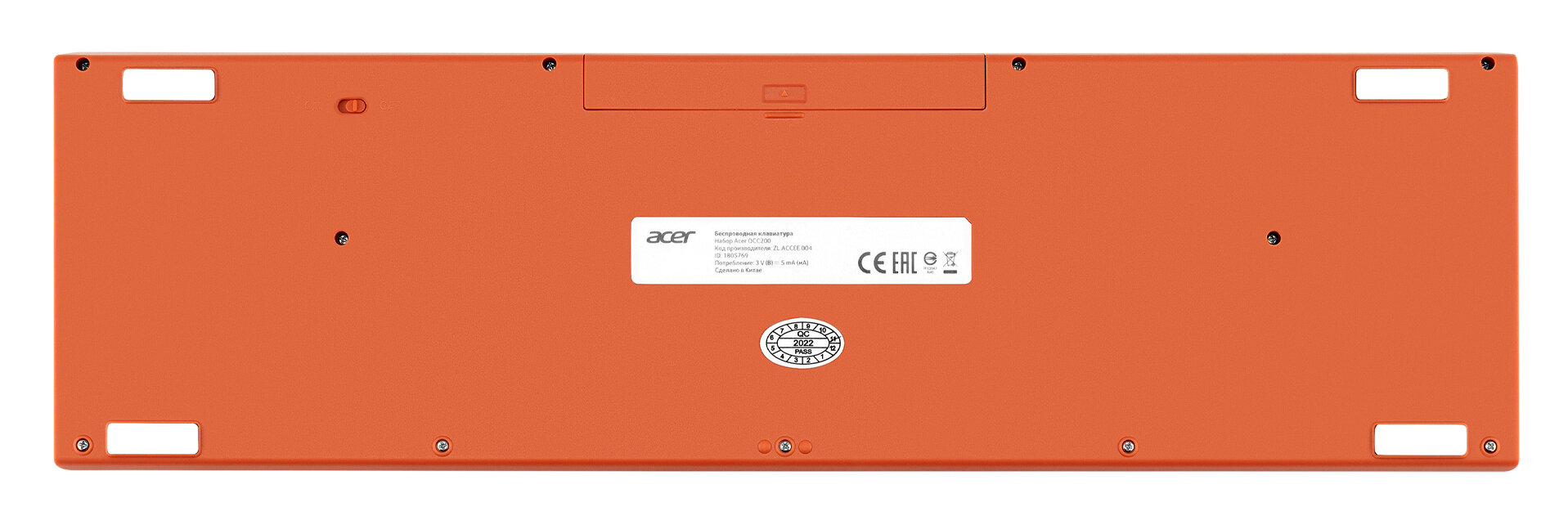 Комплект клавиатура+мышь Acer OCC200 бежевый/бежевый (zl. accee.004) — фото 3