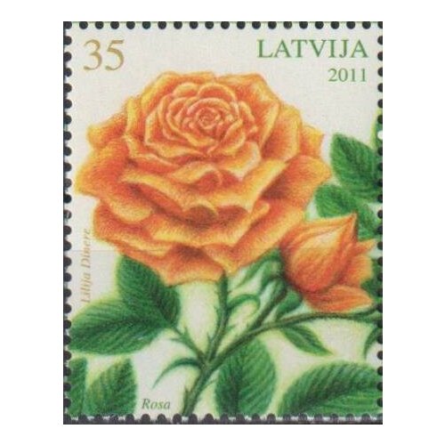 Почтовые марки Латвия 2011г. Цветы - Роза Цветы, Розы MNH
