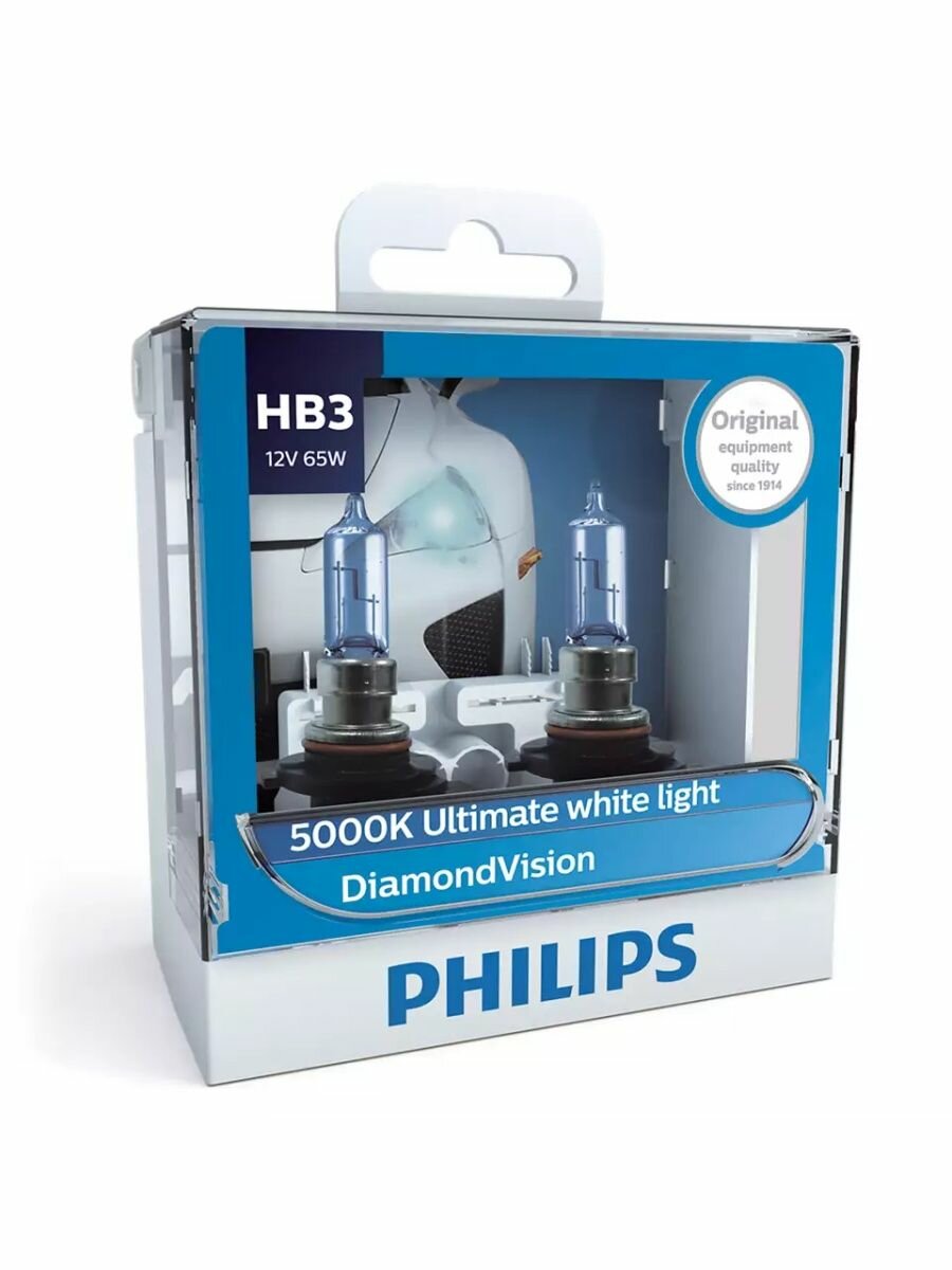 Галогенная лампа Philips HB3 DiamondVision 2шт 9005DVS2