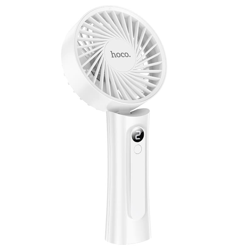 Портативный ручной вентилятор HOCO HX20, 1200 mAh, белый