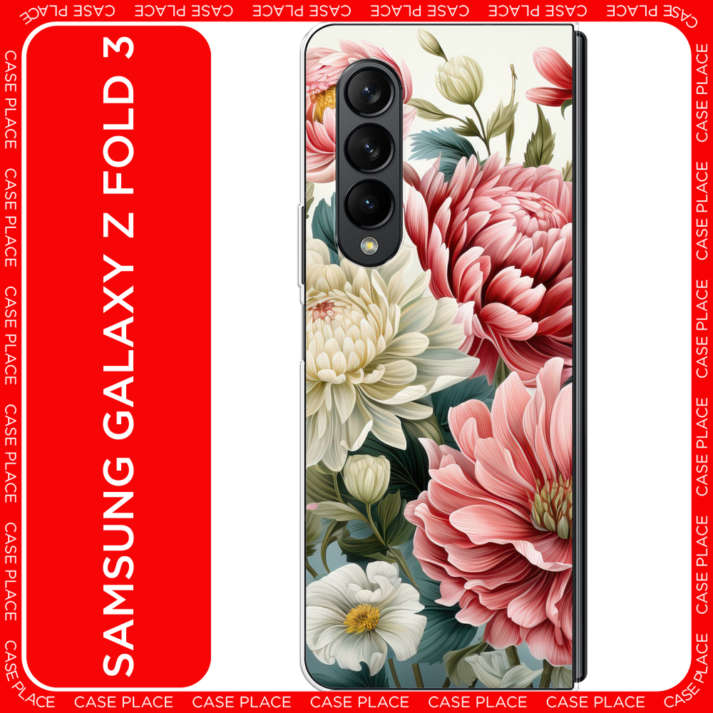 Силиконовый чехол на Samsung Galaxy Z Fold 3 / Самсунг Галакси Зет Фолд 3 Садовые цветы рисунок