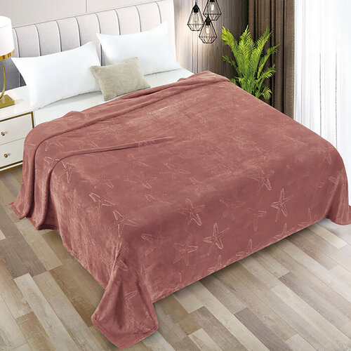 Плед Корал Морские звезды 150х200см, велсофт 270г/м, пэ100%