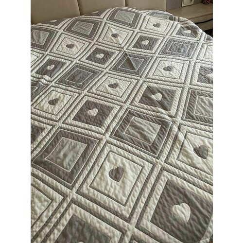 Покрывало на кровать/диван, Евро, двуспальное, 2-спальное, хлопок/хб, лён