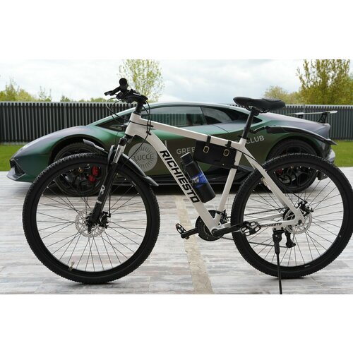 Велосипед 275 Richiesto алюминиевая рама 21 Горный ВзрослыйПодростковый белый матовый 25900₽