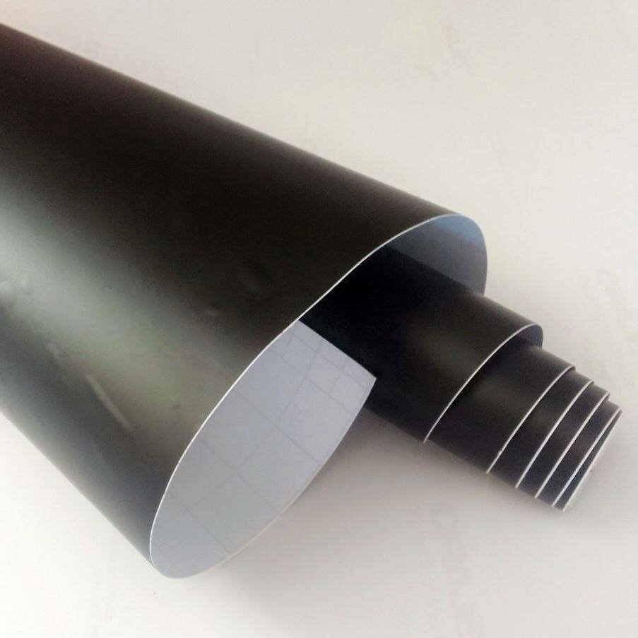 Плёнка для оклейки (1,2 x0,1м) / Чёрный матовый — фото 1