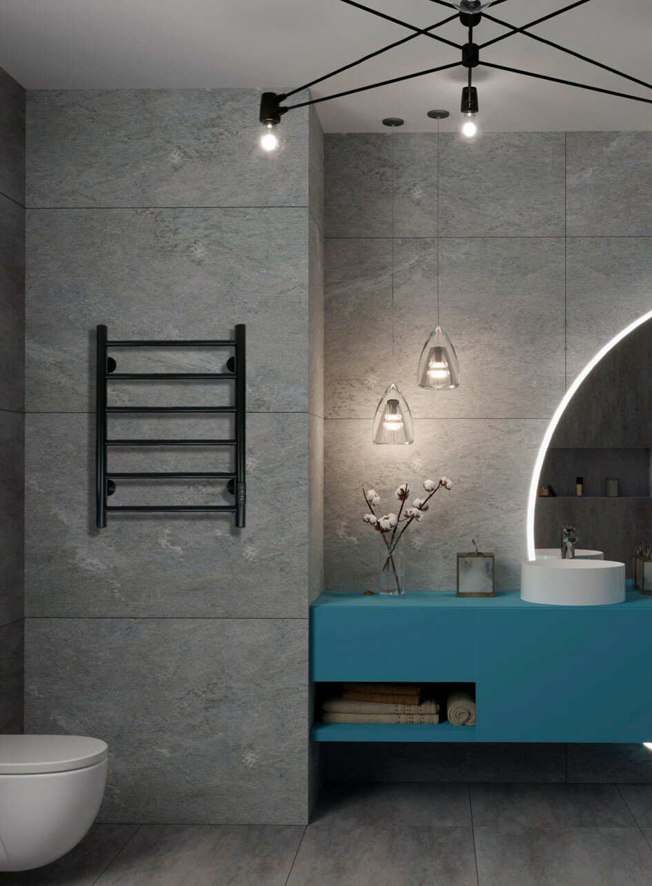 фото Полотенцесушитель Электро КС черный Аврора П6 400*600 U