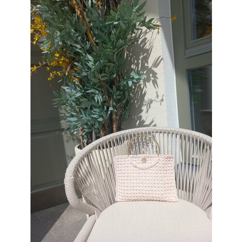 Сумка клатч VOV, фактура вязаная, розовый