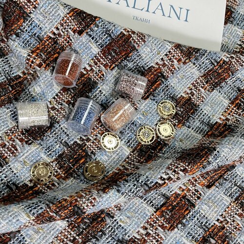 Твид/шерсть/полиэстер/люрекс/180 см*148 см/Италия