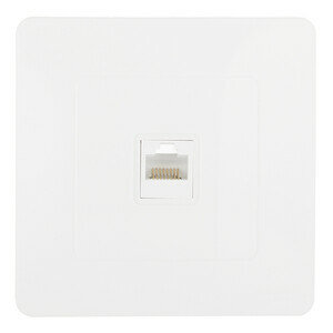 Розетка компьютерная с рамкой Schneider Electric Blanca BLNIS045002 скрытая установка молочный один модуль RJ45 cat 5e