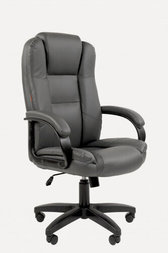 Изображение товара Кресло руководителя Chairman 600LT Россия чер. пласт экопремиум серый