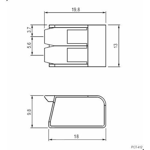 Клемма UCD РСТ-412 2x0.08-2.5мм 50шт