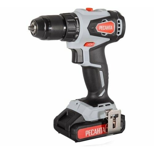 Аккумуляторная дрель-шуруповерт Ресанта ДА-20-2ЛК-Б 751410 7990₽