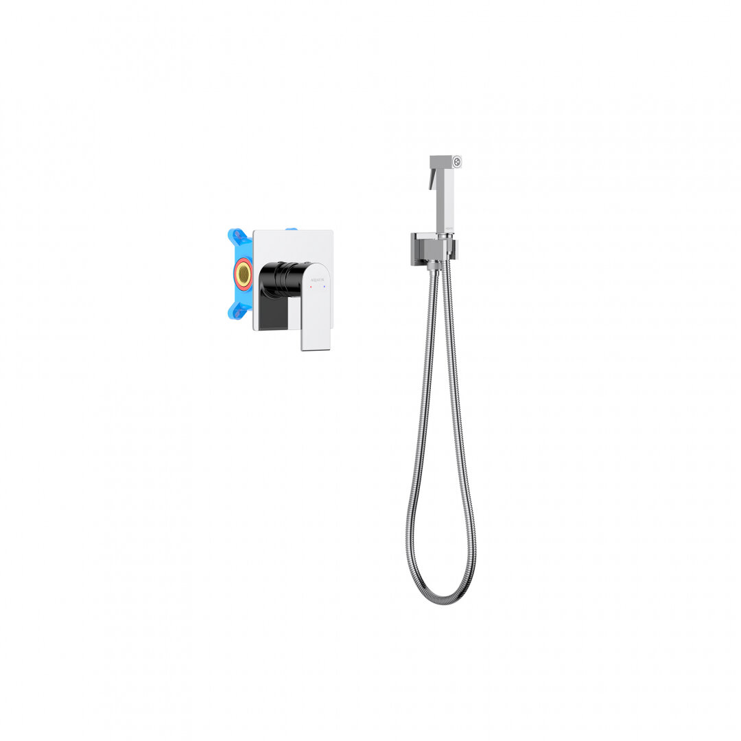 Встраиваемый смеситель с гигиеническим душем Акватек Лира AQ1419CR, цвет: хром