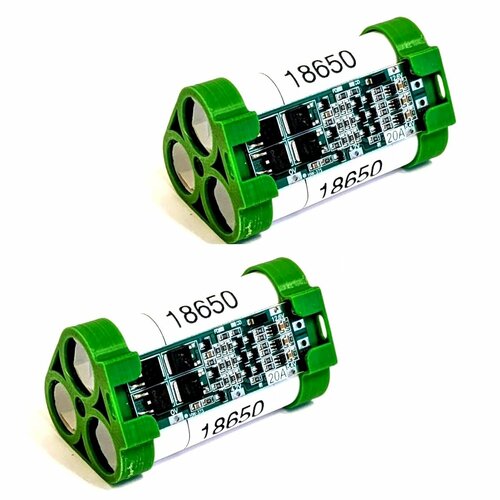 2шт Контейнер и Плата защиты BMS 3S 20A для 18650 Li-ion