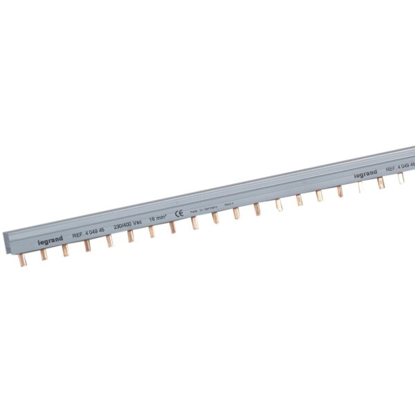 фото HX3 Шина распред. гребенчатая, 3П, 12модулей, 10 мм2, форма контакт. - вилка 404917