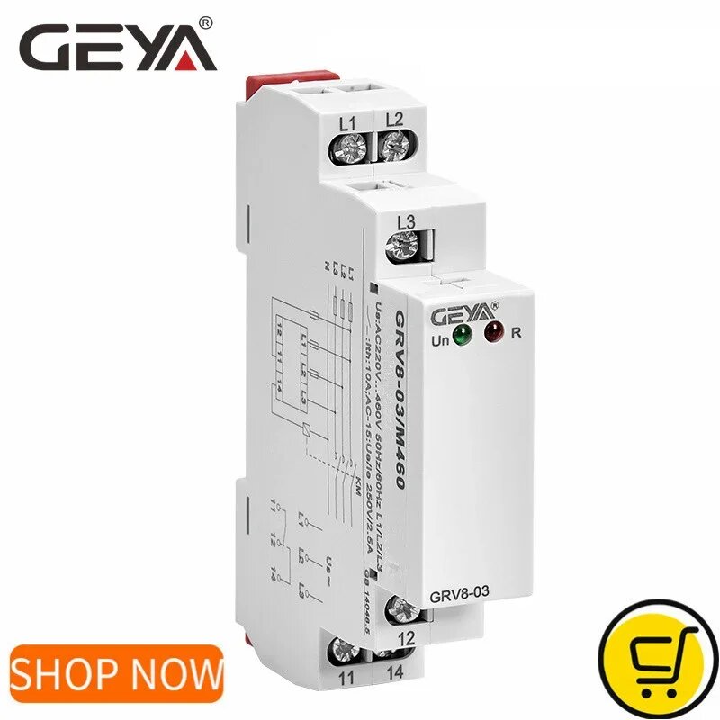 GEYA GRV8-03 реле контроля последовательности фаз и обрыва фазы реле защиты 8A 10A 1SPDT 2SPDT фазы реле, GRV8-03 M460