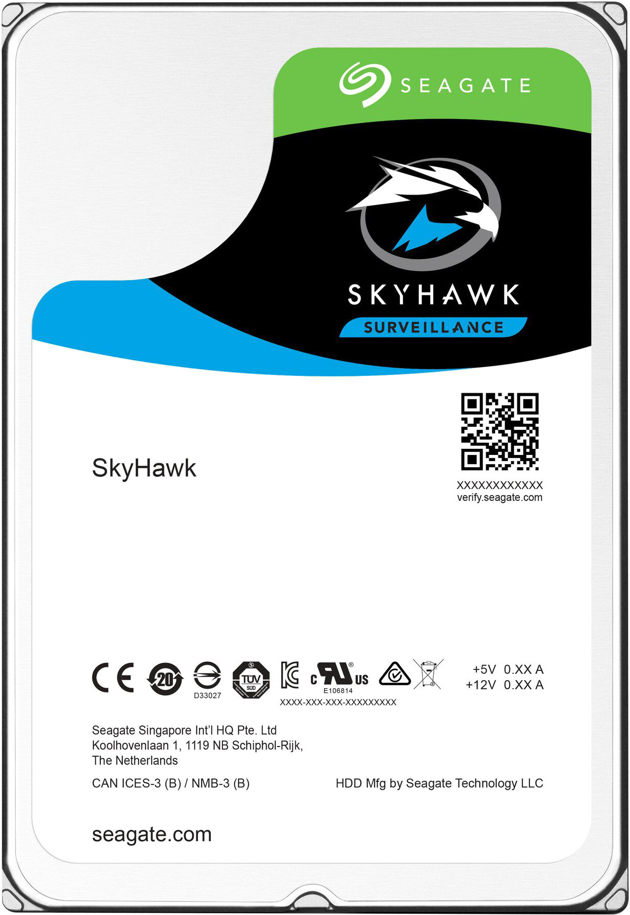 Жесткий диск Seagate SATA-III 6Tb ST6000VX001 Surveillance Skyhawk (5400rpm) 256Mb 3.5"
