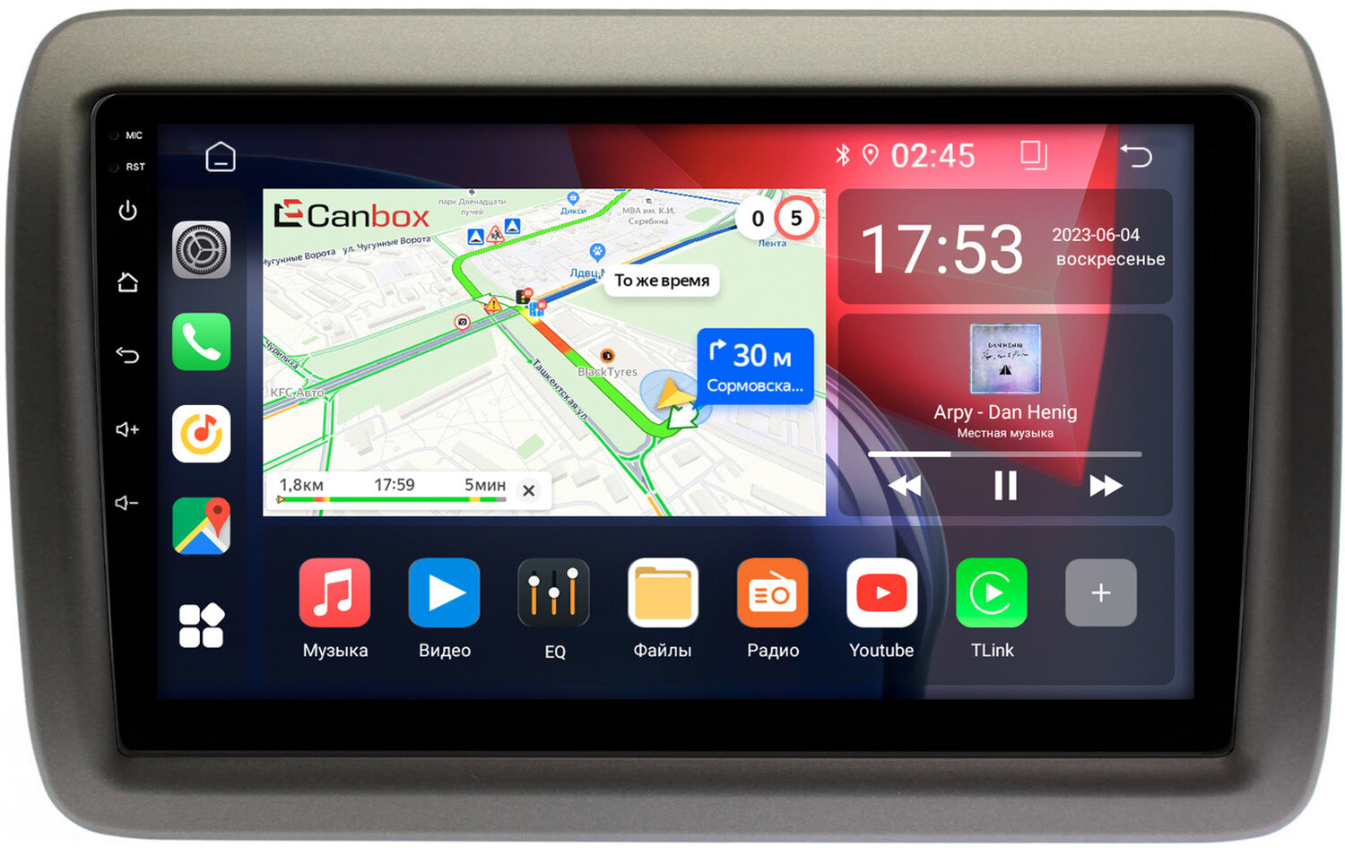 Штатная магнитола Toyota Crown (S170) 1999-2007 Canbox GTR10-1188 4/64 на Android 10 (IPS, DSP, CarPlay)