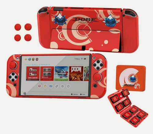 Изображение товара Комплект защиты Exclusive для Nintendo Switch OLED (Dobe iTNS-1192R) Red