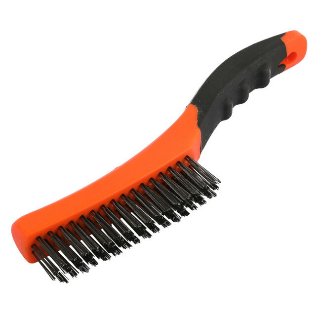 Корщетка ручная KENDO 250мм 4х рядная материал ручки: TPR-резина