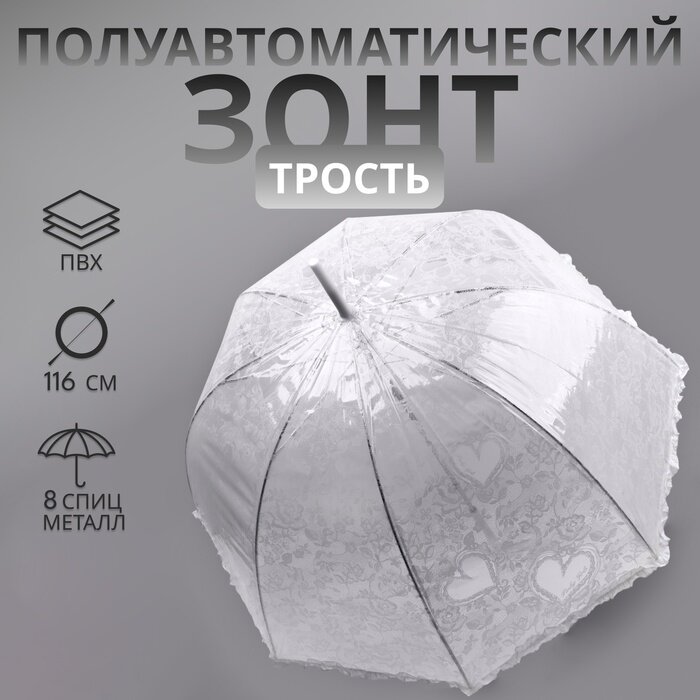 Зонт Queen Fair, прозрачный