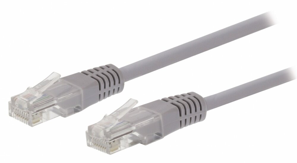 Патчкорд UTP кат.5E RJ-45 вилка - RJ-45 вилка, серый, 10 м.