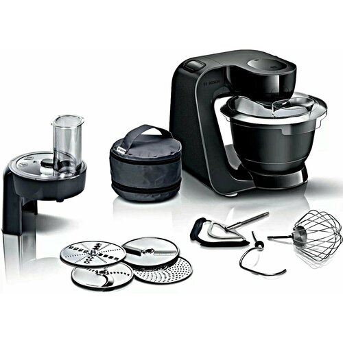 Кухонная машина Bosch MUM59N26CB черная 1000 Вт 39 л 7 насадок планетарное смешивание 40250₽