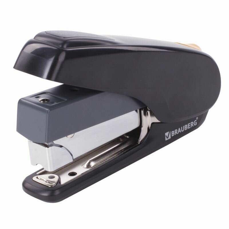 Степлер энергосберегающий №24/6 - 24/8 Brauberg "Easy Press", до 40 листов, без усилий