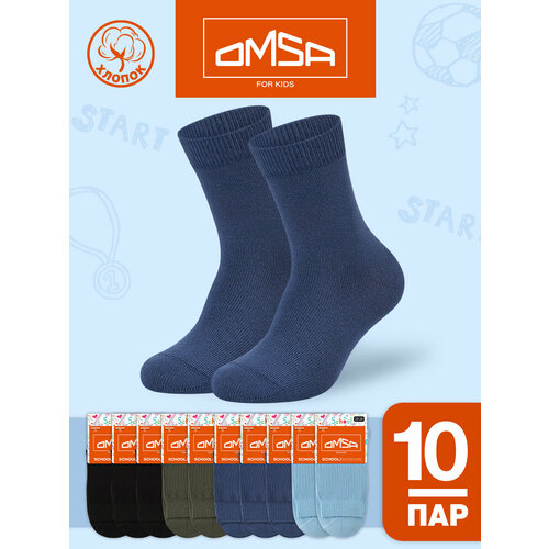 фото Носки omsa 10 пар, размер 23/26, , мультиколор