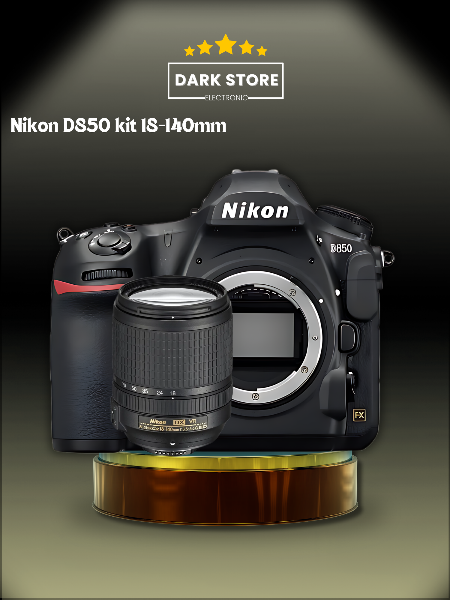 Фотоаппарат зеркальный Nikon D850 kit 18-140mm, 46МП, черный