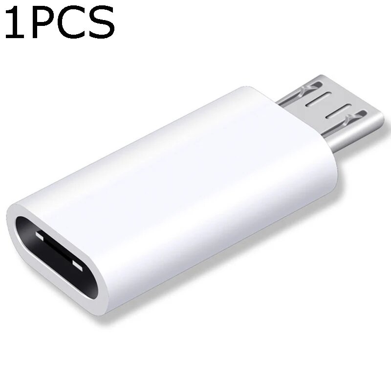 Переходник с USB Type C «Мама» на Micro USB «папа», White-1PCS