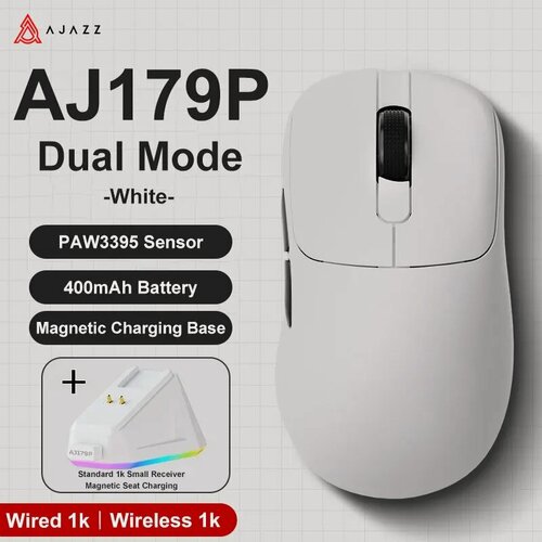 Изображение товара Беспроводная игровая мышь AJAZZ AJ179 APEX PAW3950, AJ179P-White