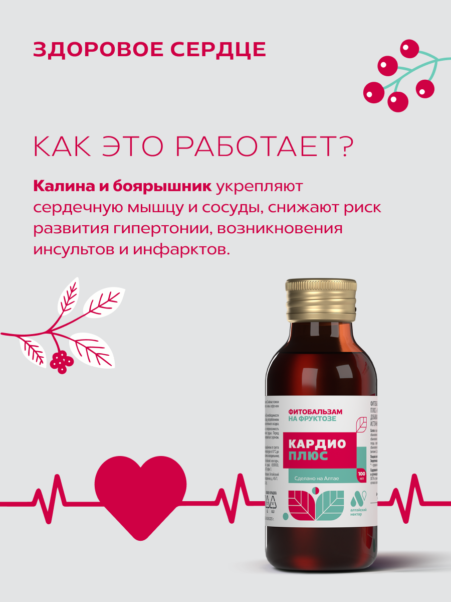 Бад Для Сердца И Сосудов Натуральные витамины для сердца и сосудов "Кардио Плюс" от давления